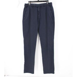 Armani collezioni pants Mens 5032x33  Flat front navy chino cotton blend casual